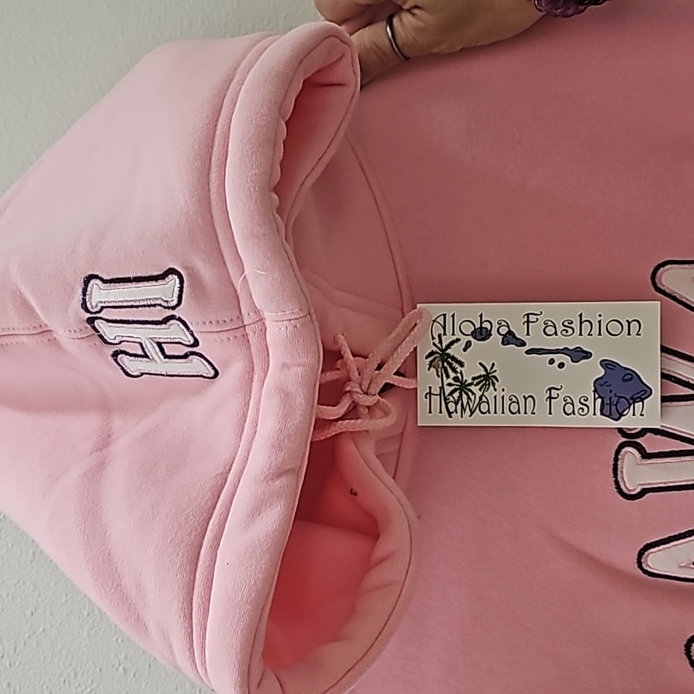 NWT Aloha Fashion Hawaiian Fashion Pink Hoodie - Picture 4 of 5